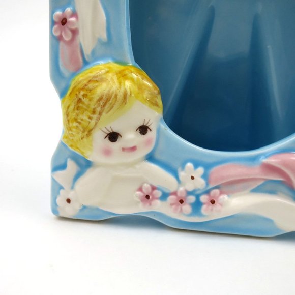 Vintage 'First Smile' Baby Ceramic Picture Frame - Picture 2 of 8